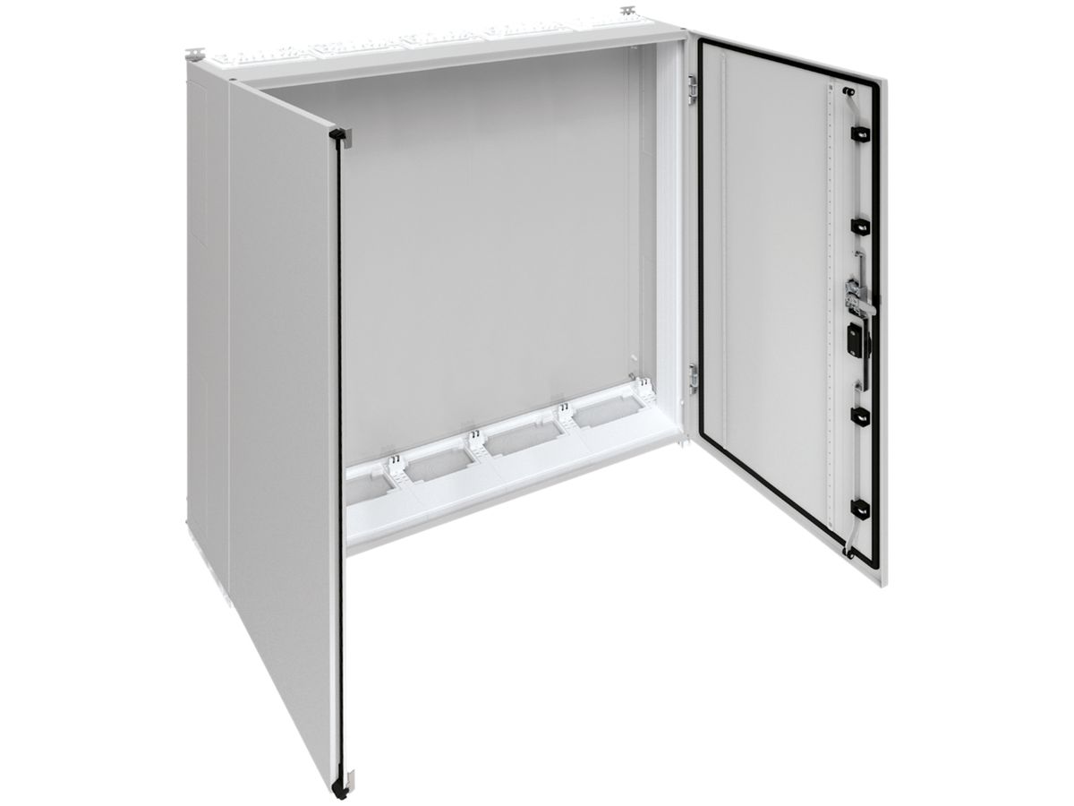 Wandschrank Hager univers mit Volltür SK I IP55 1400×1300×275mm RAL 7035