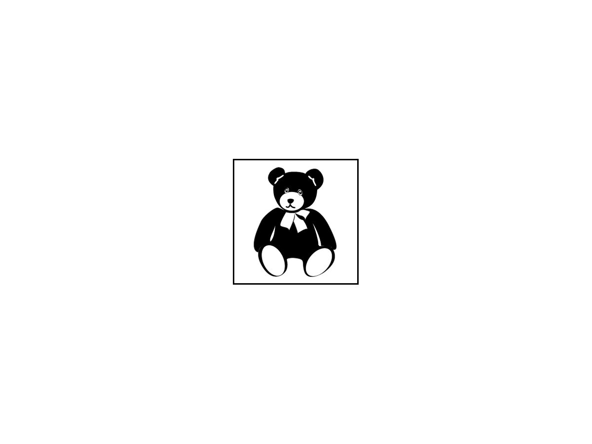 Folie pos.Symbol 'Teddy' EDIZIOdue schwarz 42×42 für Lampe LED