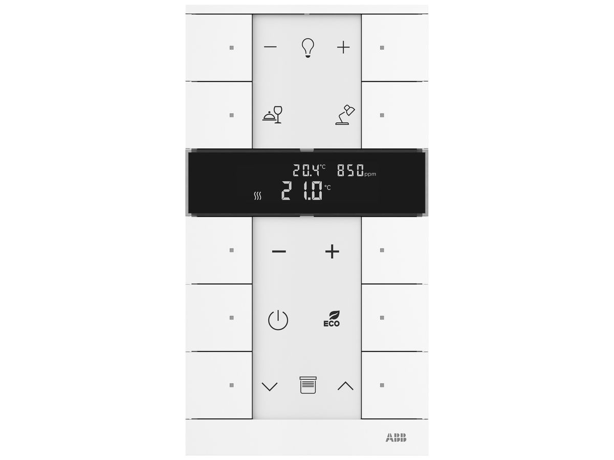 Raumbediengerät ABB-free@home SBC-F-10.0.1, RTR IAQ 10 Tasten weiss glanz