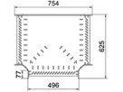 T-Stück BET RT 110×500mm Stahl feuerverzinkt