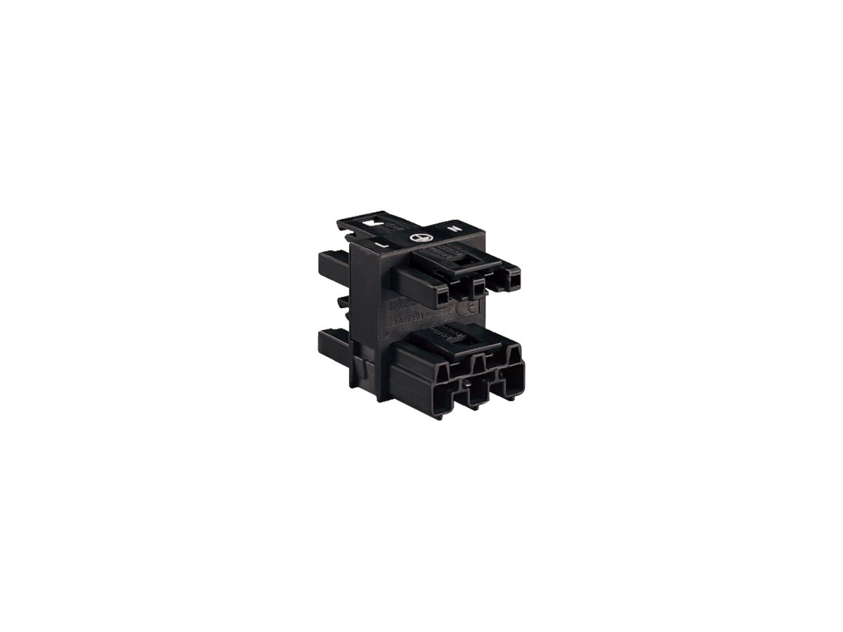 Verteiler WAGO 3L St/3×bu schwarz