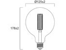 LED-Lampe Sylvania ToLEDo Vintage E27 7W 640lm 2000K DIM Ø125×178mm G125 klar