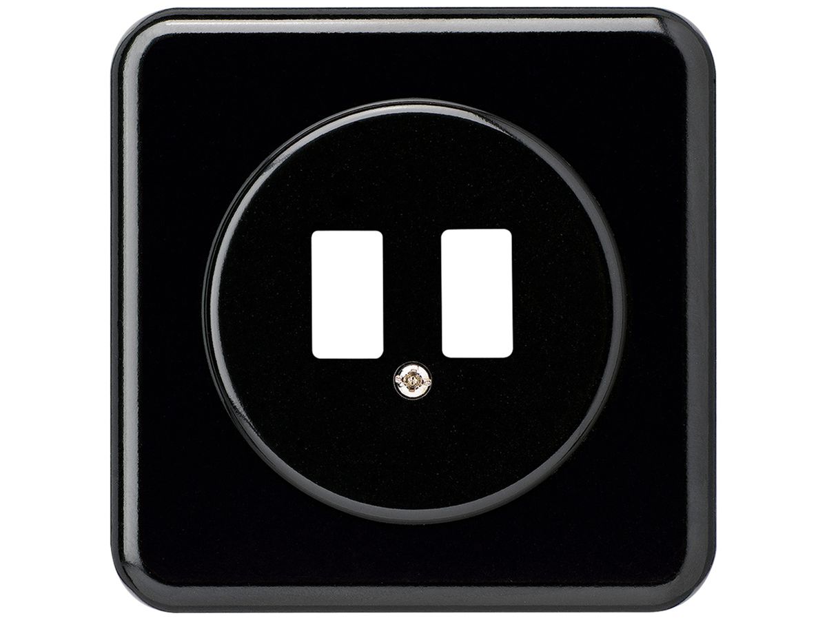 UP-Frontset basico G für USB-Ladesteckdose schwarz