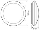 LED-Decken-/Wandleuchte ESYLUX ALMA 300, 15W 3000K 1450lm Ø300×87mm IP65, weiss