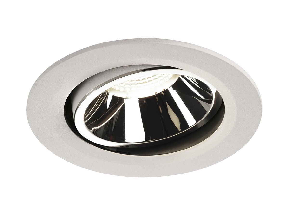 LED-Downlight SLV NUMINOS MOVE L 25.4W 2350lm 4000K 55° DIM Ø160×86mm ws/Cr