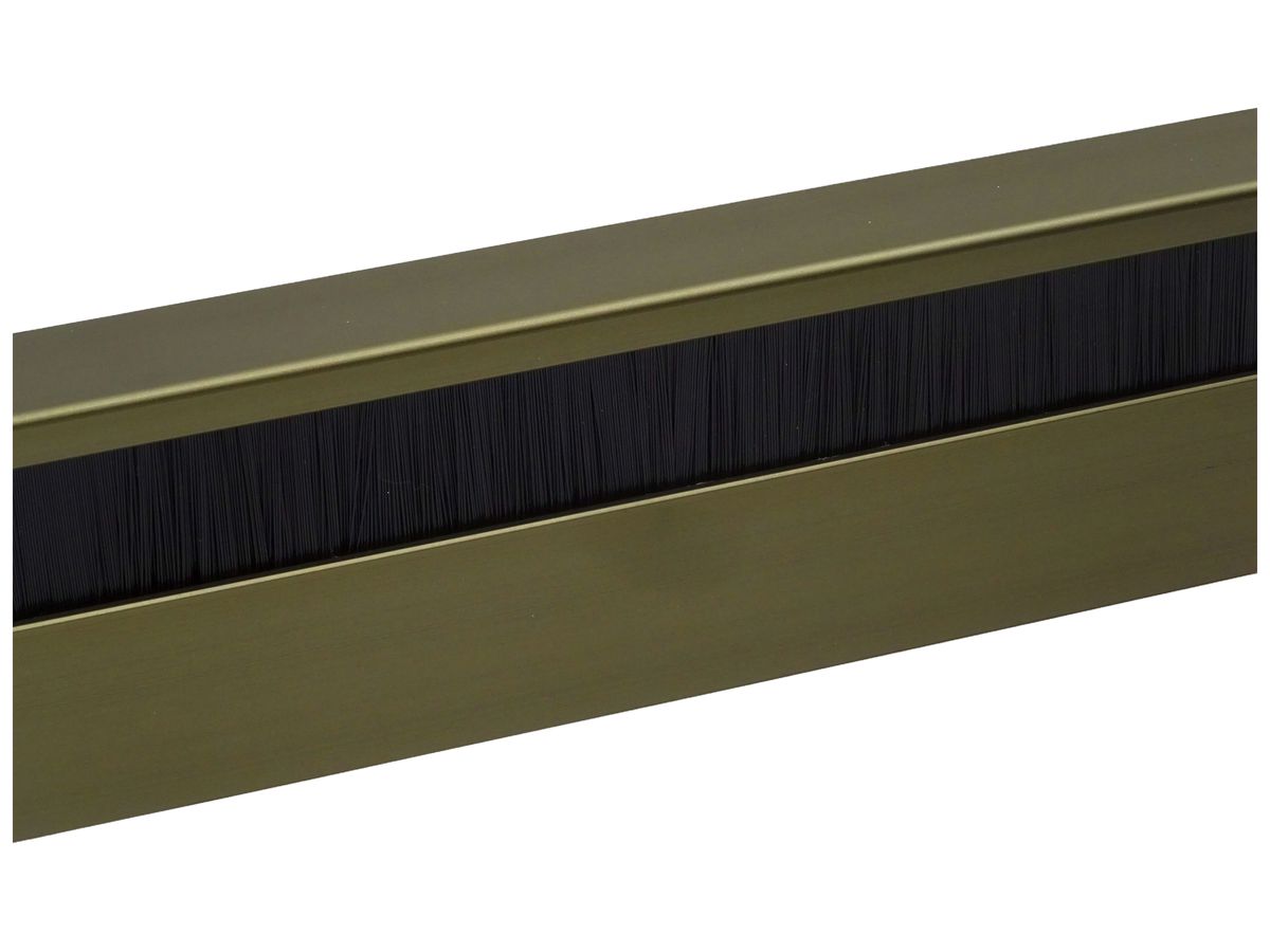 Sockelleistenkanal ELBRO 2400×60×20mm goldbraun Bürste schwarz