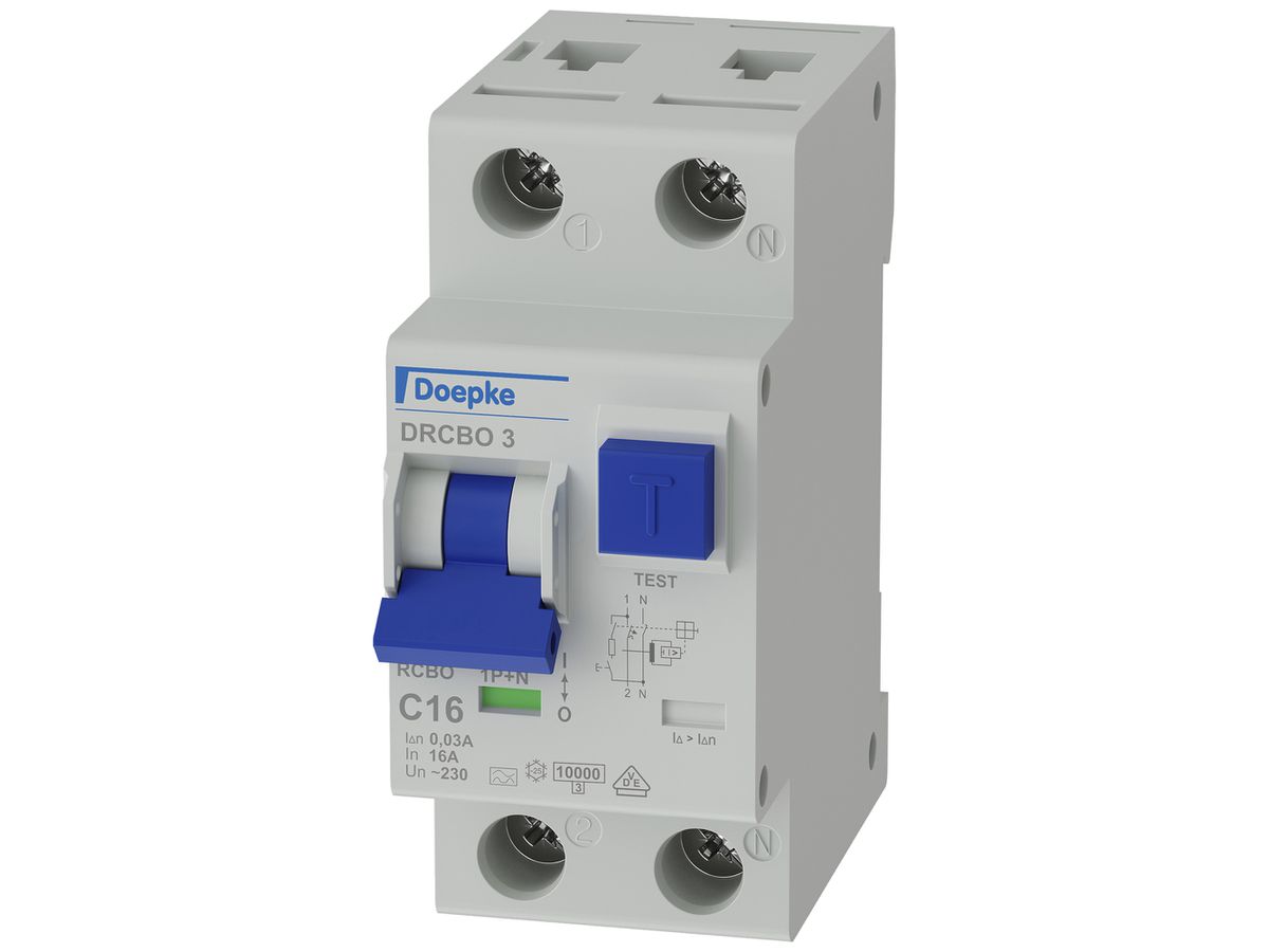 FI/LS-Schalter Doepke DRCBO 3 1LN 230V C 16A 0.03A Typ A 10kA