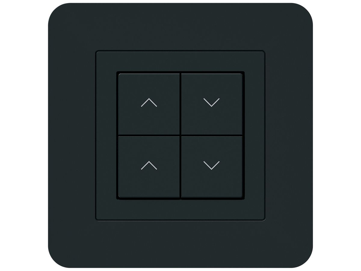 UP-KNX-Storentaster Hager BA kallysto.trend C 4-fach 94×94mm schwarz