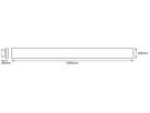 LED-Deckenleuchte LDV PLANON FRAMELESS 35W 2500lm 3000K 100×1200mm weiss