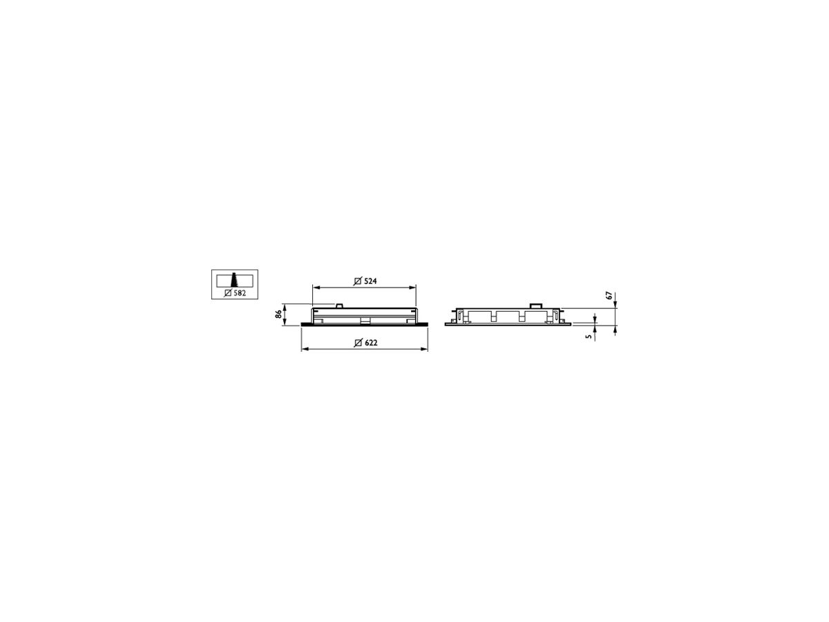 EB-LED-Deckenleuchte PowerBalance RC463B G2 LED40S/930 PSD W62L62 CPC PIP