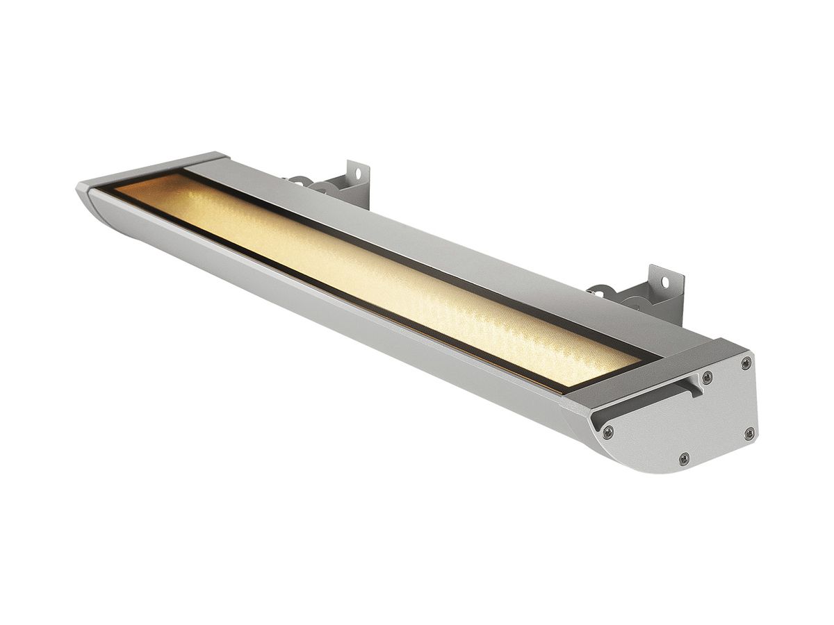 LED-Wandleuchte SLV VANO WING 25W 1400lm 3000K IP65 DALI 635mm 120° grau