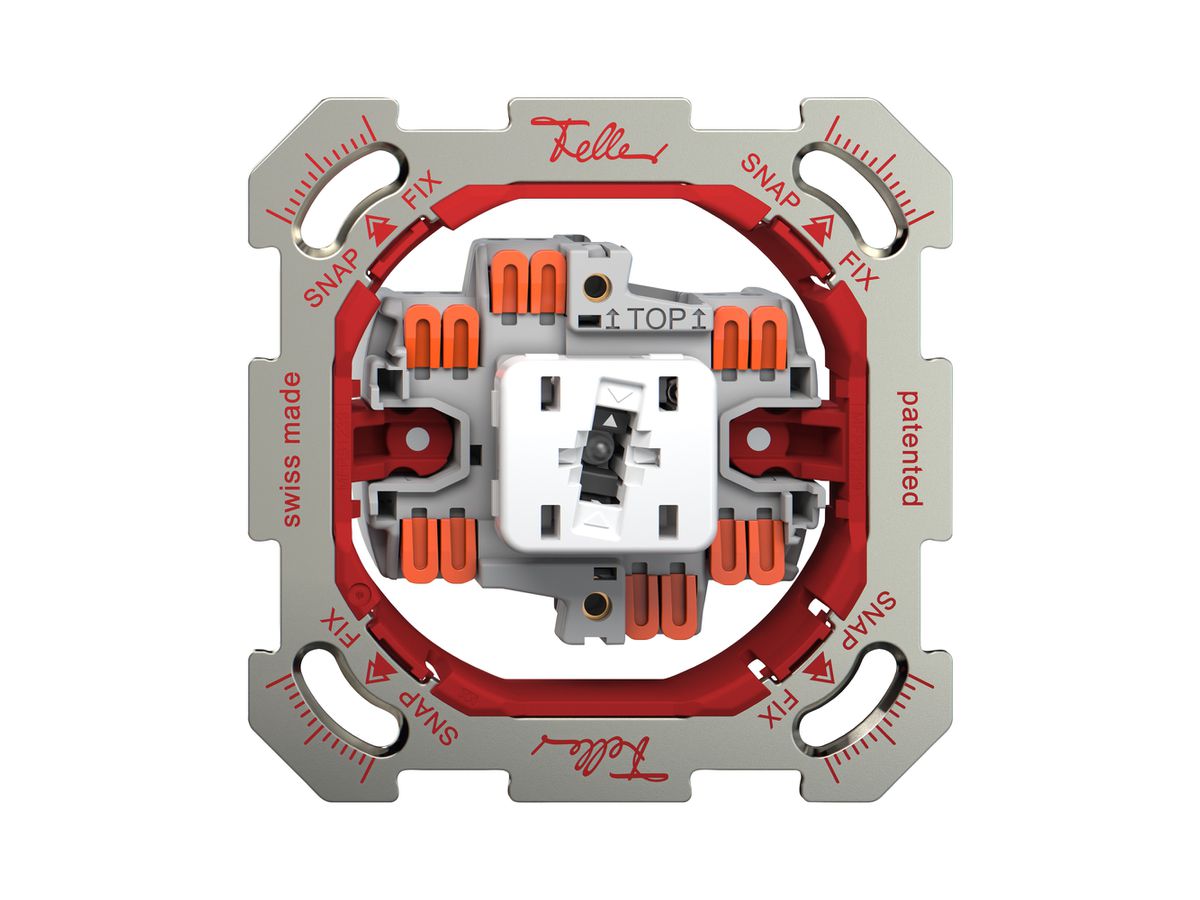UP-Leuchtdruckschalter Feller SNAPFIX® 6/1L Seitenlinse LS weiss