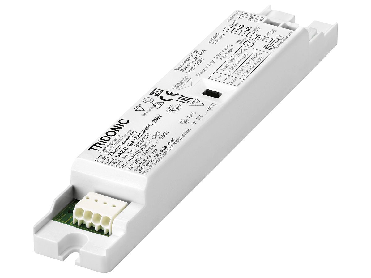 Notlichtmodul Tridonic EMconverterLED BASIC 202A MH/LiFePO4 50V