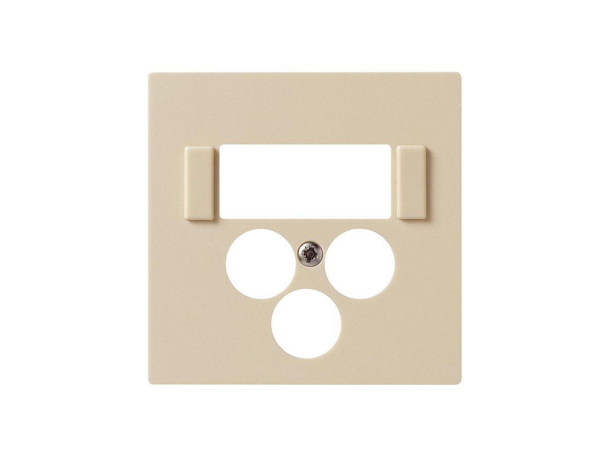 Frontplatte 3×Koax+2×RJ45 kallysto Multimedia R&M beige