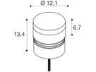 LED-Leuchtenkopf SLV M-POL S 10W 700lm 827 IP65 Ø120.9 anthrazit 180°