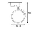 Strahler SLV KALU TRACK, GU10 75W mit 3-Phasen-Adapter IP20 schwarz