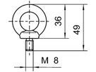 Ringschraube STAHL Exlux 6001 für Deckenleuchte Ex M8