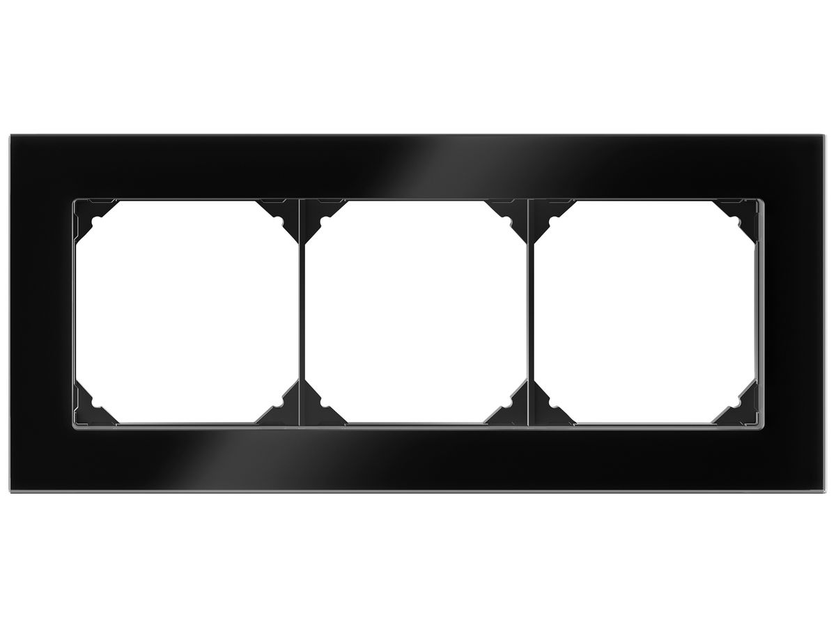 UP-Kopfzeile EDIZIO.liv prestige SNAPFIX® 1×3 94×214mm glas schwarz