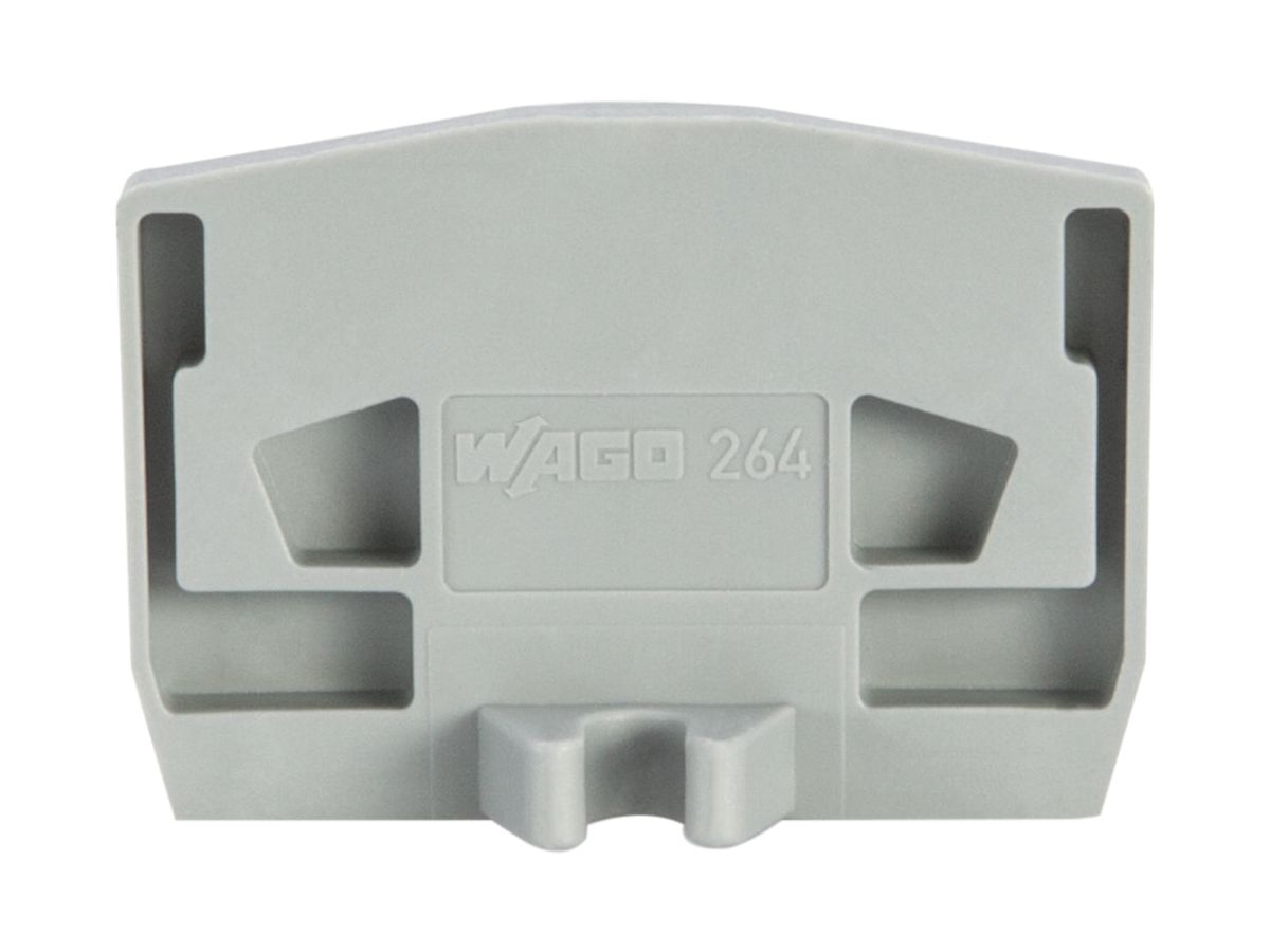 Abschluss/Zwischenplatte WAGO 2.5mm² grau für DIN-15