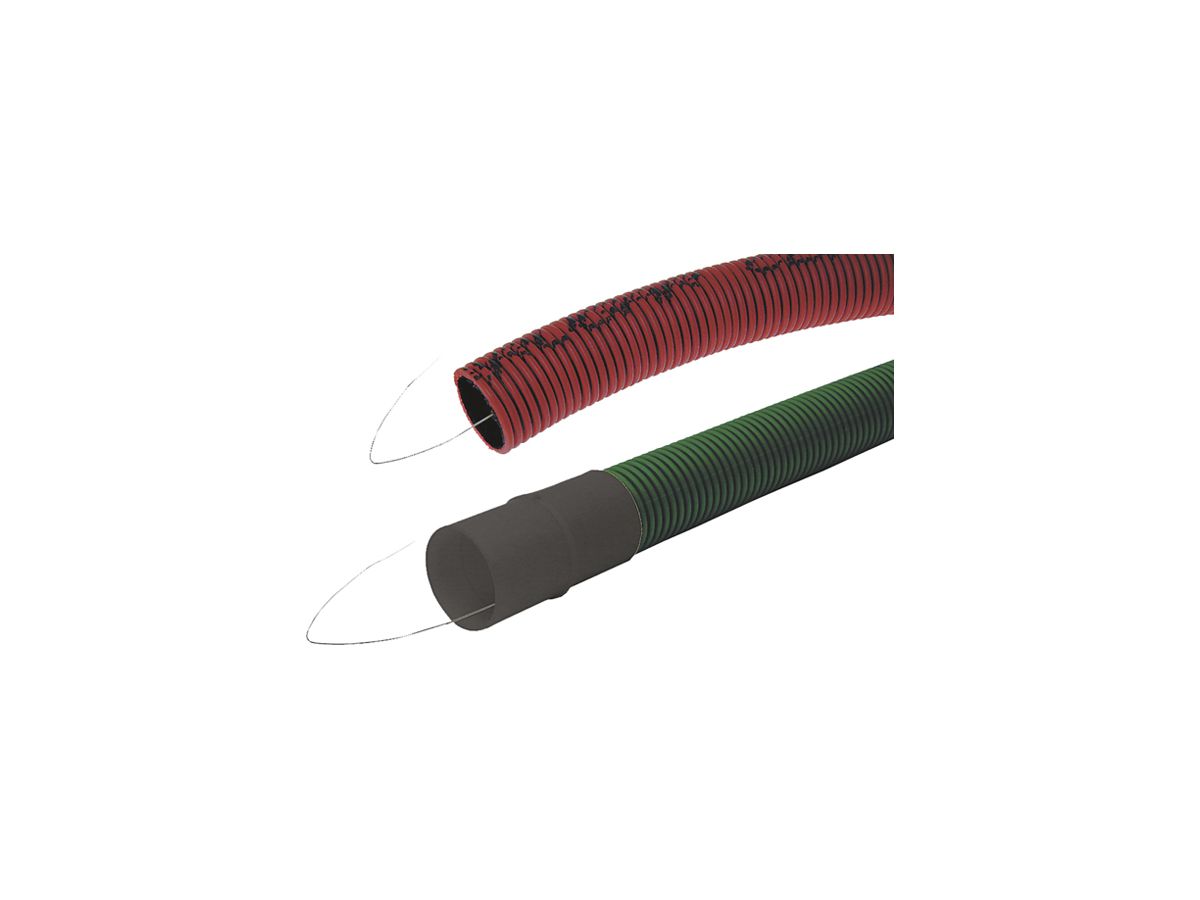 Kabelschutzrohr PE mit Draht 140mm rot