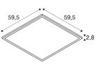 LED-Panelleuchte SLV PANEL 600 34W 4200lm 830/840 IP40 DALI 595×595mm weiss