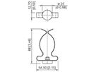 Montageklammer STAHL für 6039 LED-Handleuchte Ex, Stahl verzinkt, magnet., 2Stk.