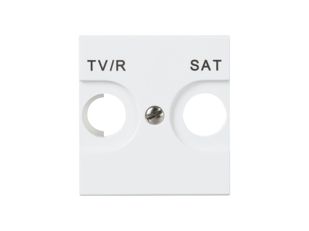 Frontplatte MOS TV/FM/SAT weiss 2 Module