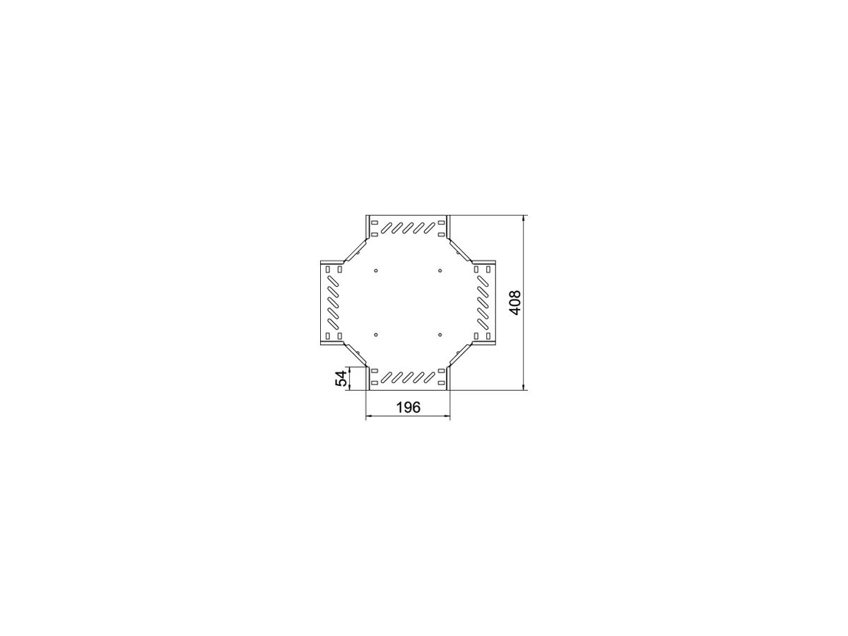 Kreuzstück BET RK 35×200mm Stahl bandverzinkt