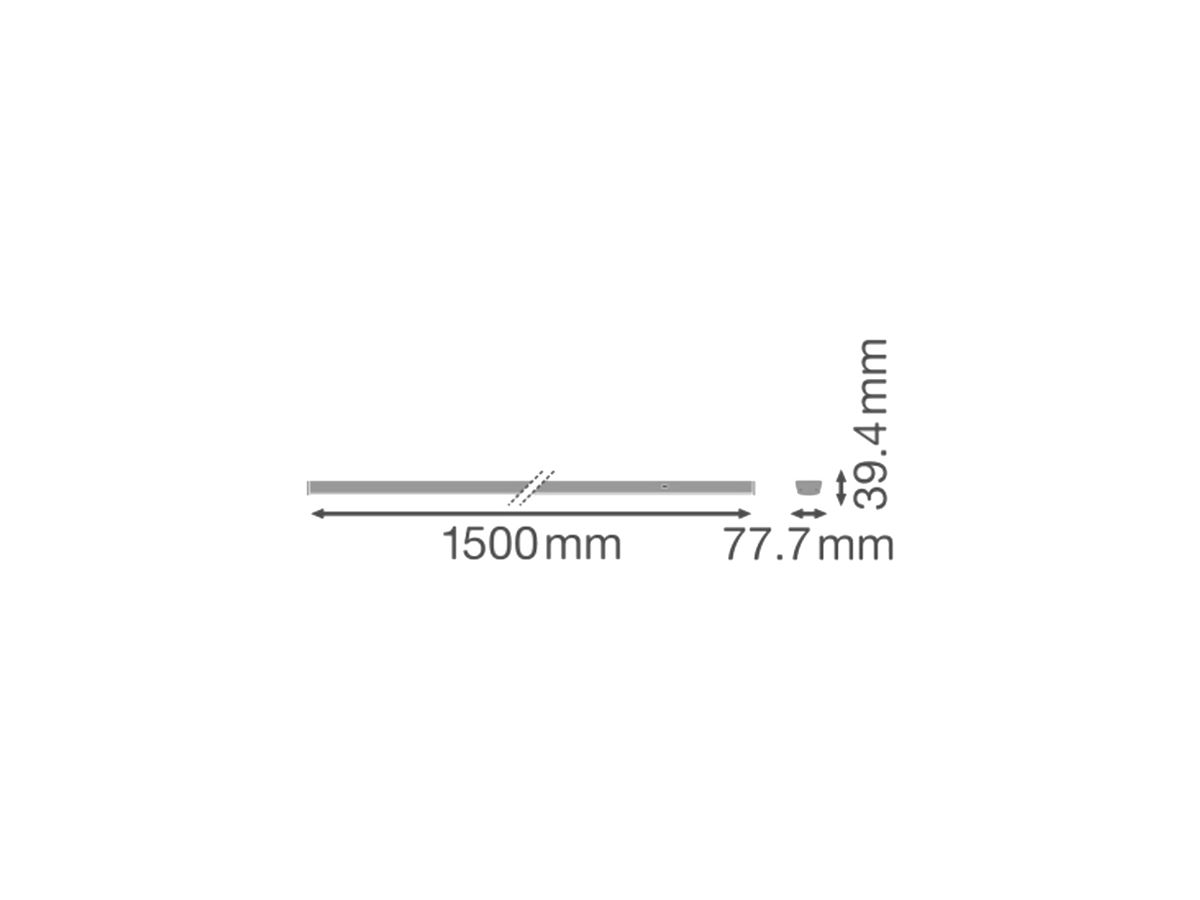 LED-Leuchteinsatz LEDVANCE TRUSYS FLEX OP 50W 8300lm 865 1.5m weiss 90°