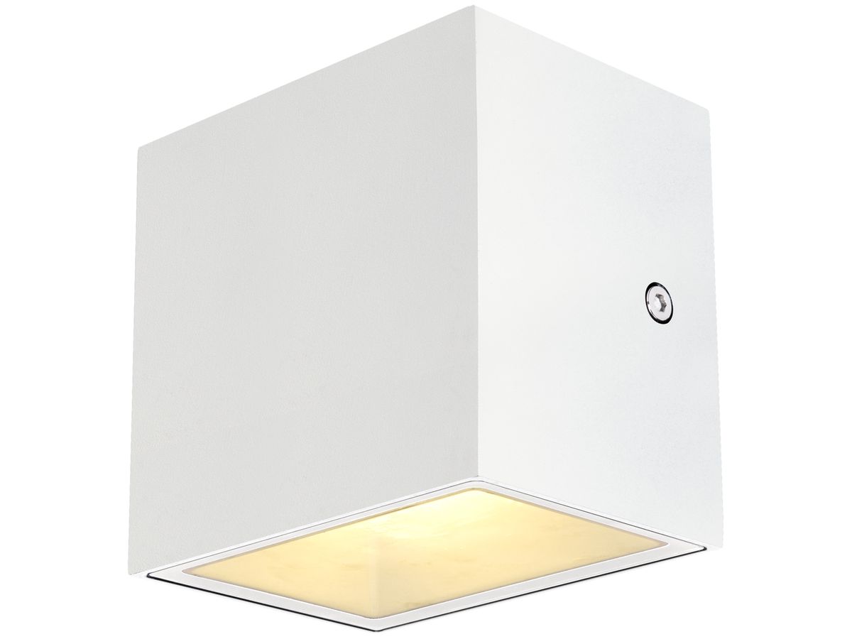 LED-Wandleuchte SLV SITRA CUBE WL 10W 1120lm 3000K IP44 90°/90° weiss