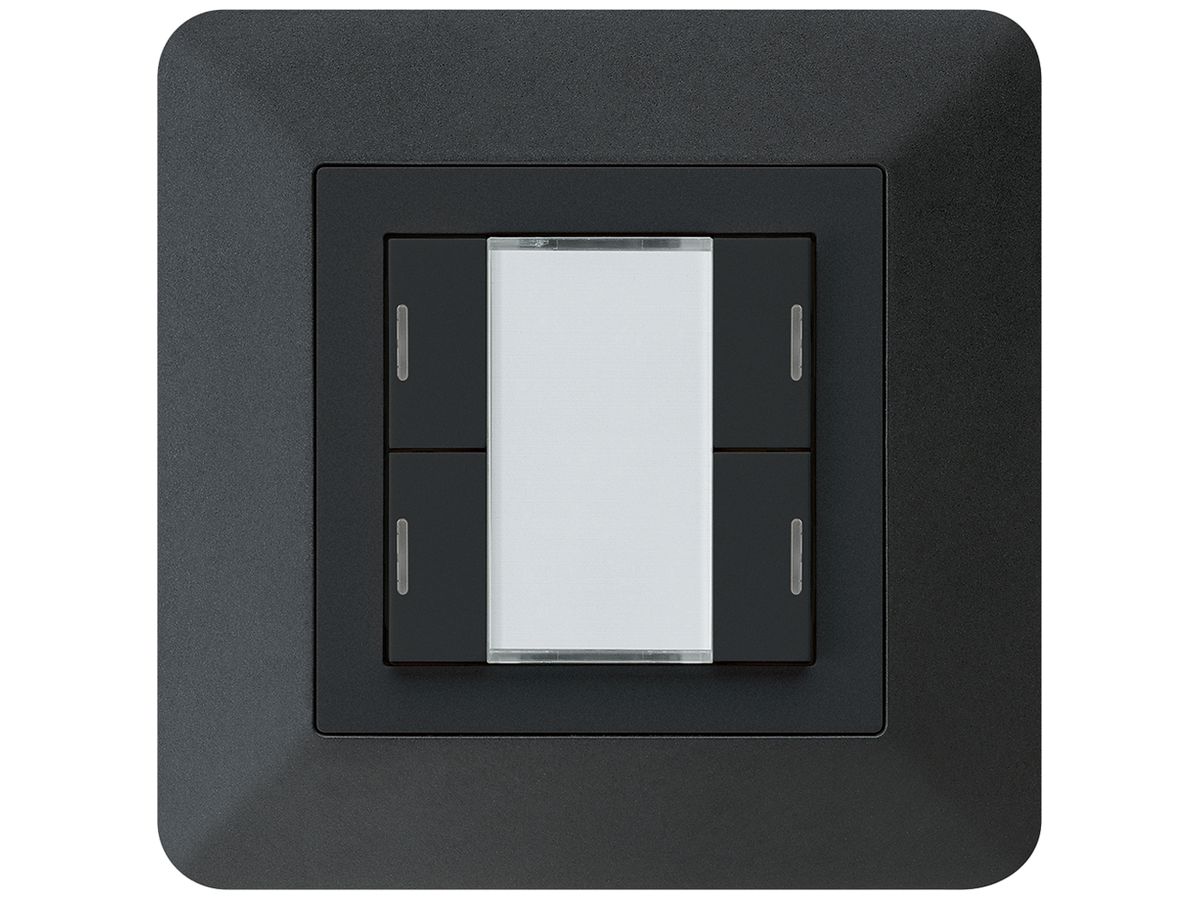 UP-Taster kallysto.trend KNX 4×RGB LED s/e-link schwarz