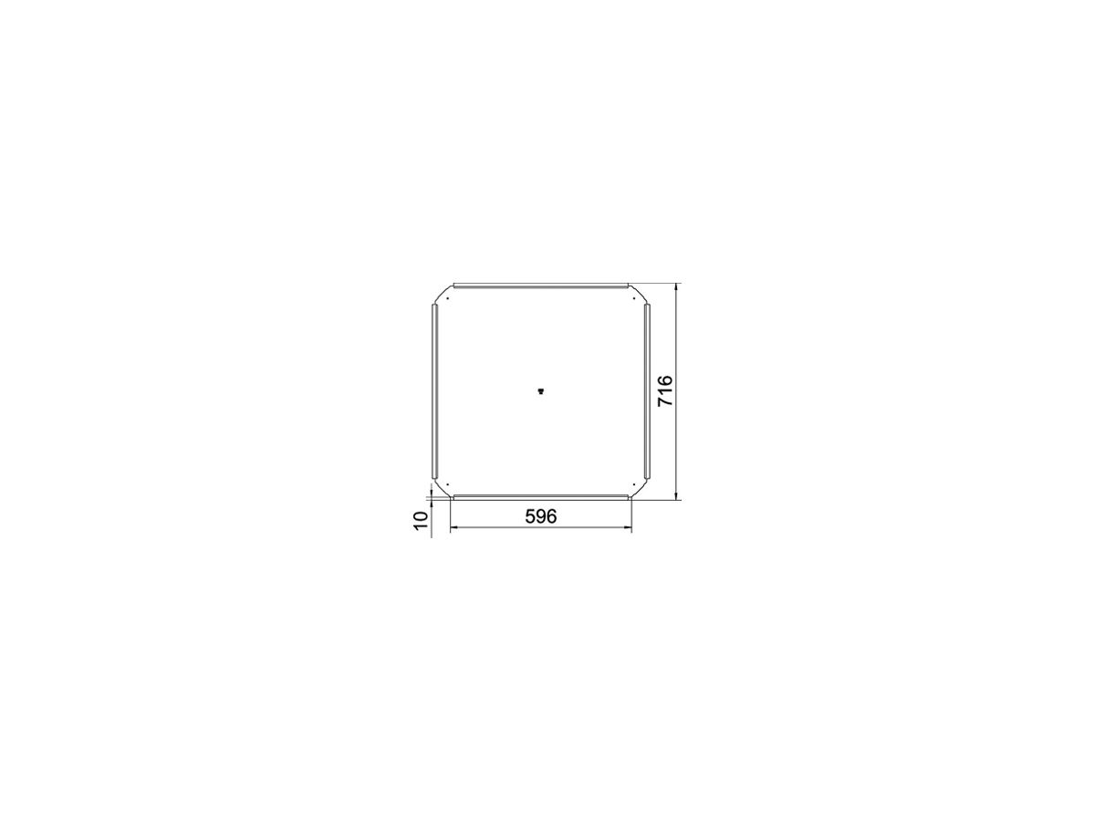 X-Deckel BET RKD 600mm Stahl bandverzinkt Zink-Aluminium