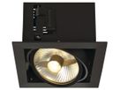 EB-Downlight SLV KADUX, ES111 GU10 75W IP20 mattschwarz