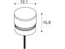 LED-Leuchtenkopf SLV M-POL S Shader 11W 285lm 927/930 IP65 Ø120.9mm anthr.