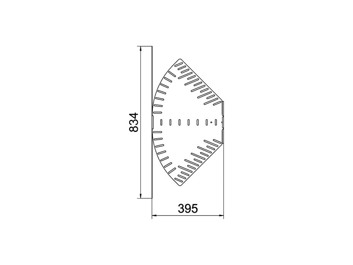 Bogen BET RB W verstellbar 60×400mm Stahl bandverzinkt