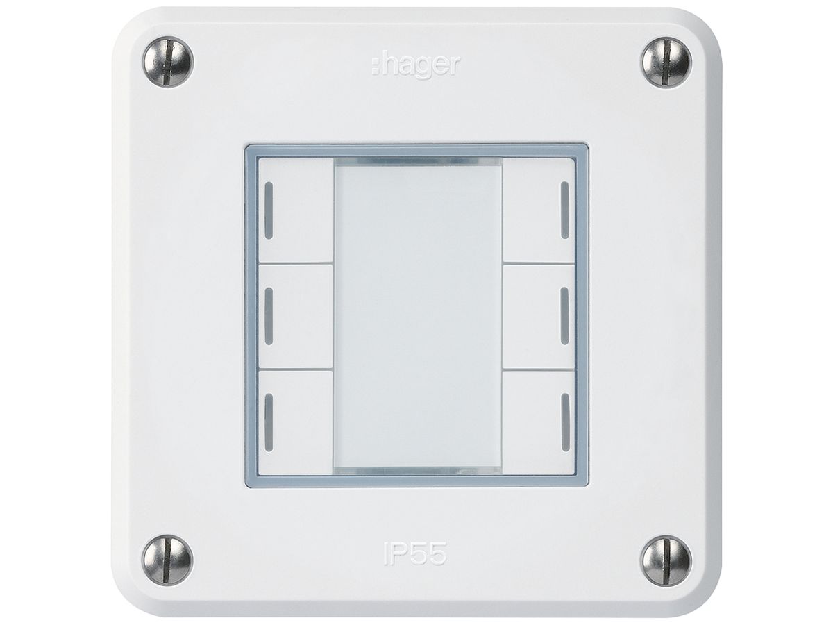 UP-Taster robusto A KNX 6× RGB LED s/e-link weiss