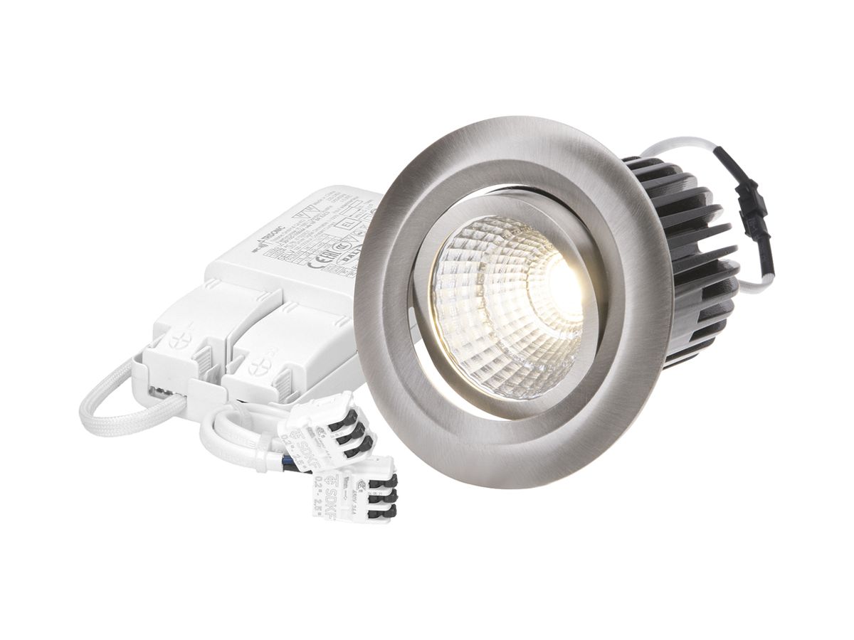 EB-LED-Spot MH MOVE 10.5W 830lm 2700K IP44 MB DIM DALI Ø68mm Nickel