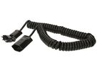 Verlängerung MH, T12 Clip-Clap/T13, Td 3×1mm² 4m spiralisiert, schwarz