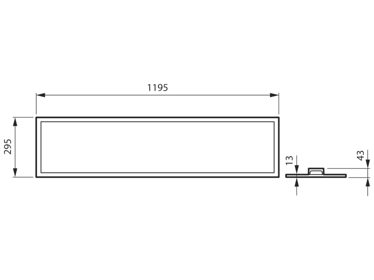 EB-LED-Deckenleuchte SlimBlend RC330V 26.5W 3600lm 4000K DALI 1195×295mm weiss