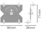 Montageset LEDVANCE LOW BAY FLEX Stahl 90×42×71mm weiss 2er-Set