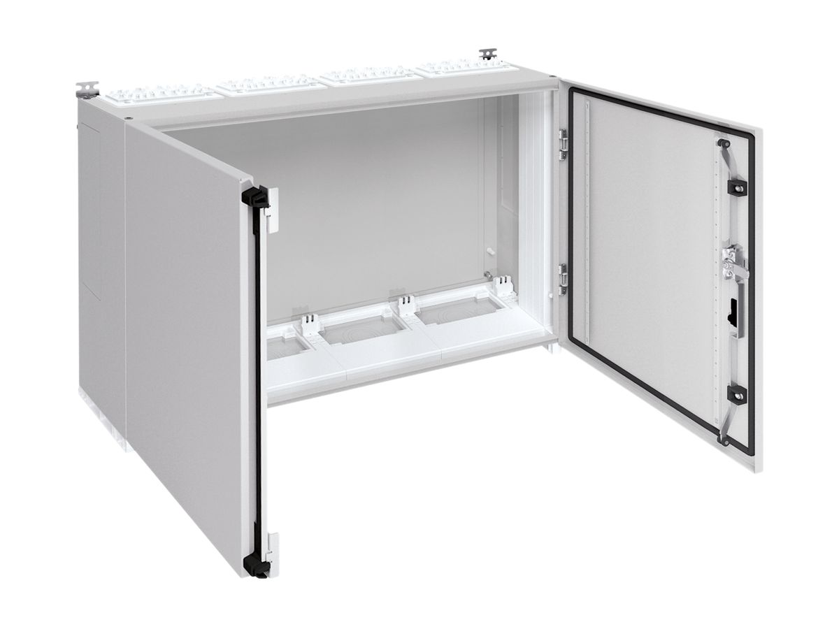 Wandschrank Hager univers mit Volltür SK I IP55 800×1050×275mm RAL 7035