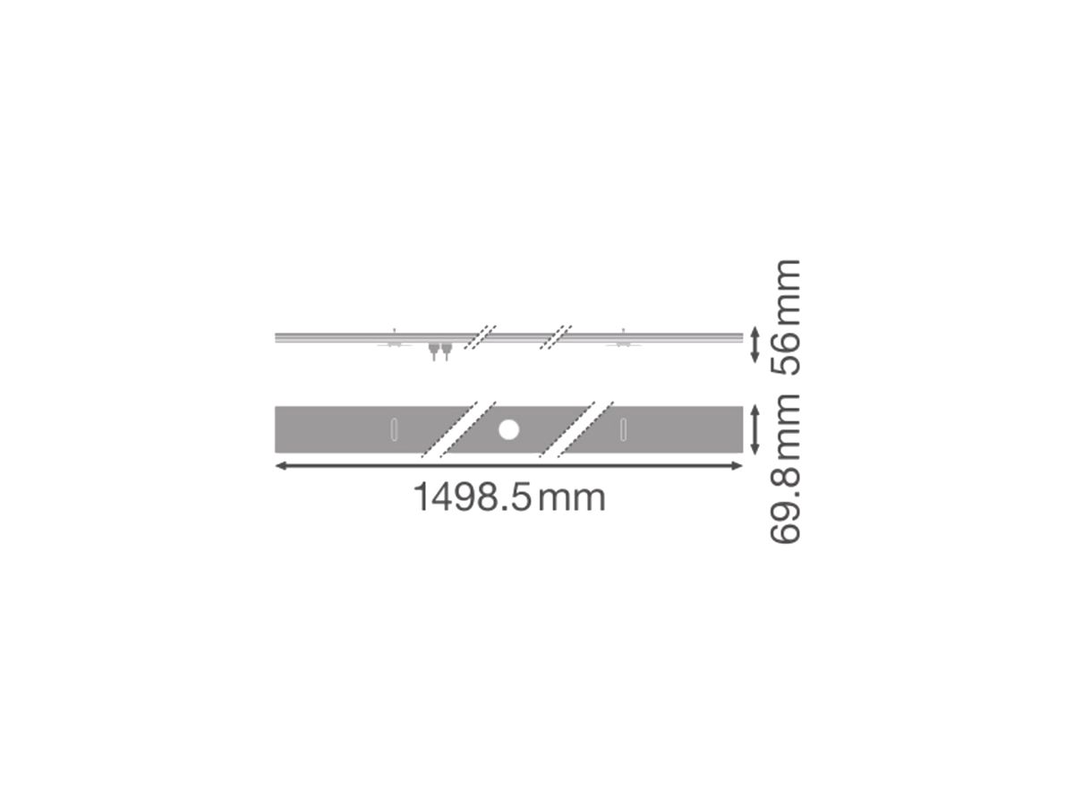 Sensoreinsatz LEDVANCE TruSys® FLEX 8-polig 1498.5mm weiss