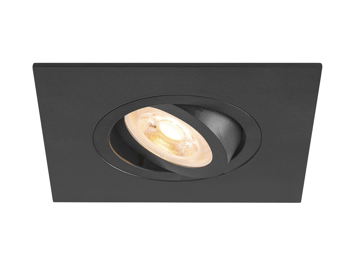 LED-Downlight SLV NEW TRIA 75 XL GU10 1×10W DIM 110×110mm schwarz