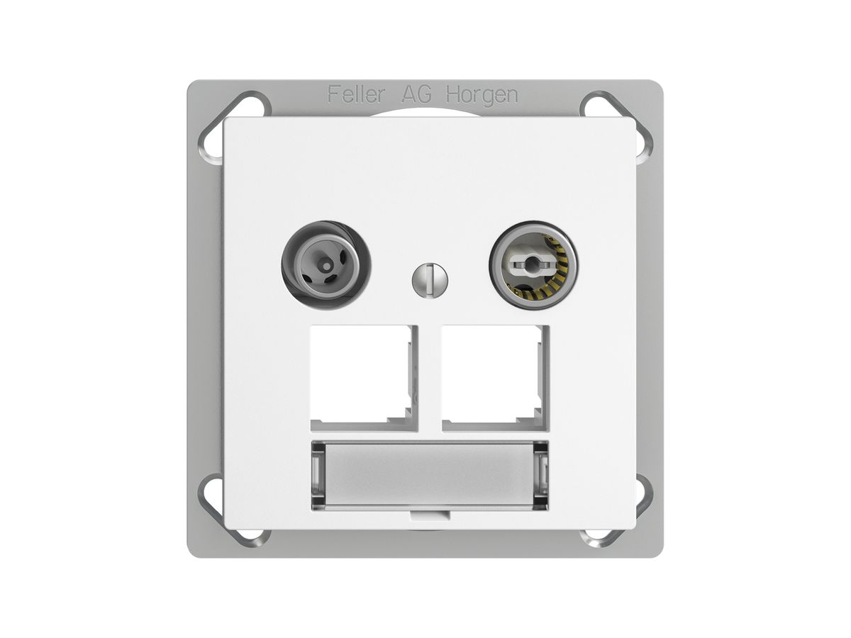 EB-Multimediadose EDIZIOdue FM.TE EASYNET 15dB, f.2×RJ45 S-One, weiss