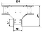 T-Stück BET RT 60×100mm Edelstahl A2 blank