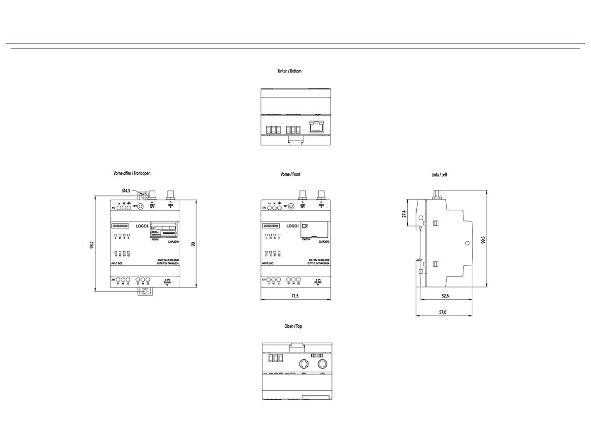 SPS-Kommunikationsmodul Siemens LOGO! CMR2040, LTE, 1×RJ45 Ethernet-Port