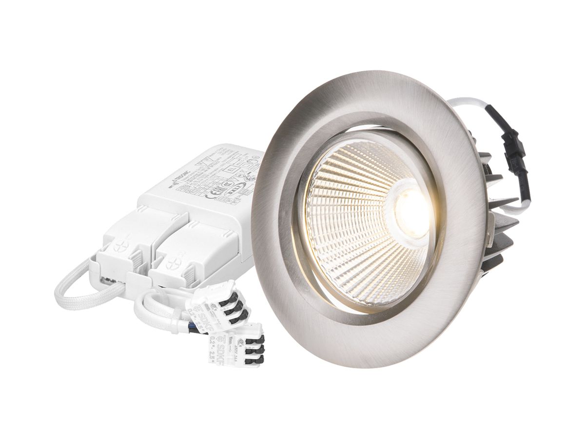 EB-LED-Spot MH AXO 10.5W 960lm 3000K IP44 MB DIM DALI Ø100mm Nickel