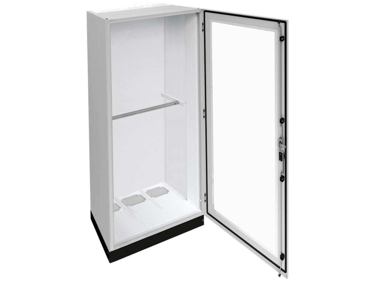 Schrank Hager univers SK II 1850×800×400mm mit Sockel 100mm+Tür transparent IP55