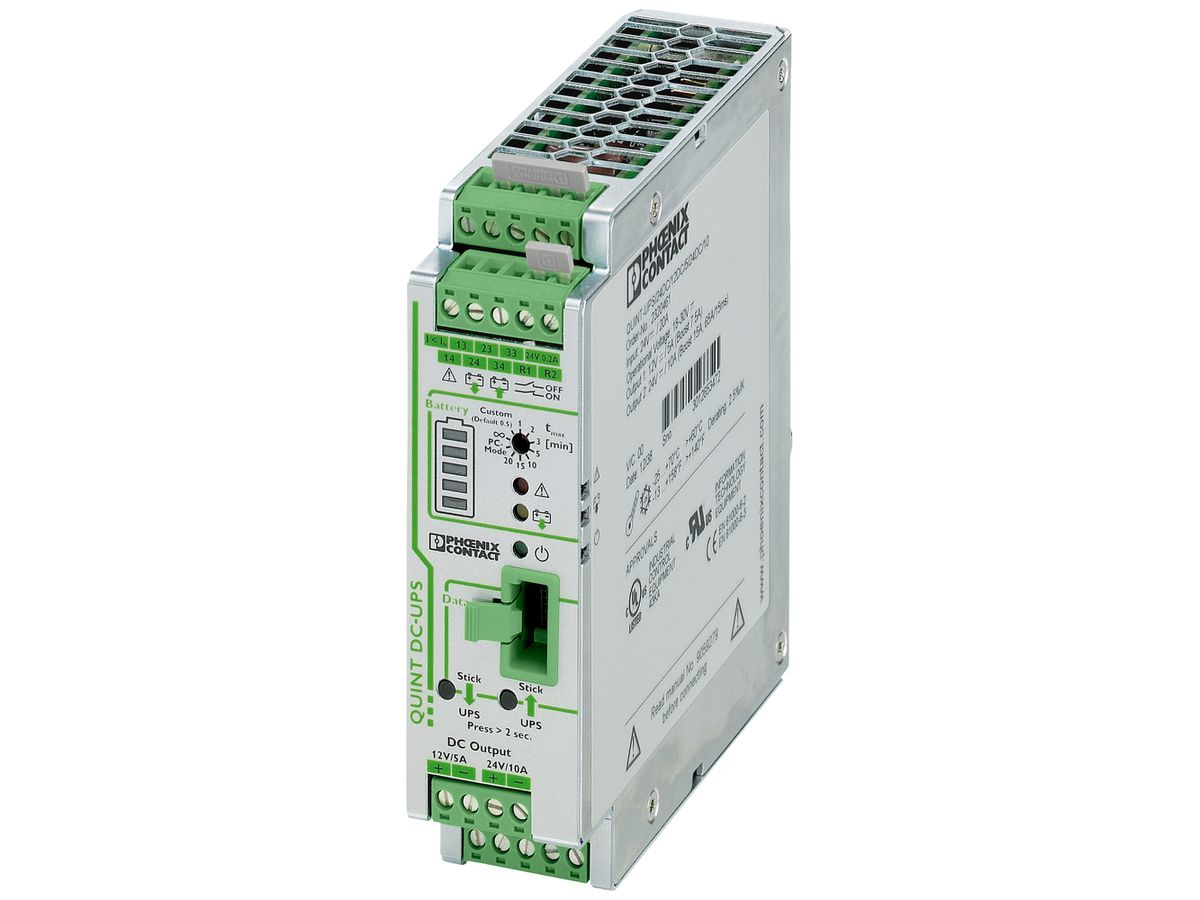 USV-Anlage PX QUINT-UPS/ 24DC/12DC/5/24DC/10 IN 24VDC OUT 12/24VDC