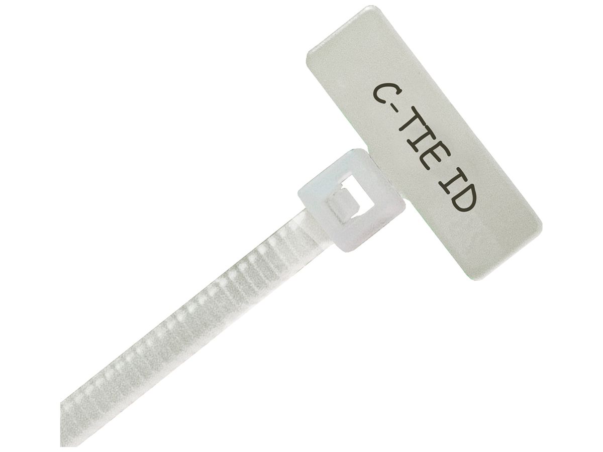 Kabelbinder Nylon 2.5/98mm weiss mit Beschriftungsfeld